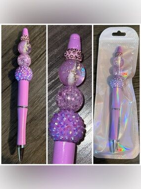Purple beaded pen